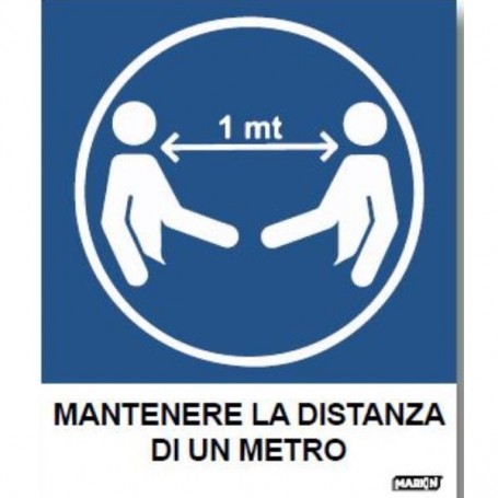 BUSTA DA 2FG MANTENERE DISTANZA 1MT (X110COV-1)