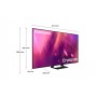 Samsung Series 9 TV Crystal UHD 4K 75” UE75AU9072 Smart TV Wi-Fi Black 2021 (UE75AU9072UXXH_PROMO)