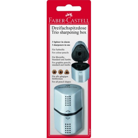 Faber-Castell 48253 temperino Temperamatite manuale Nero, Argento (48253)