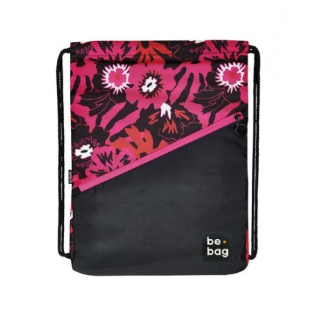 Herlitz be.bag be.daily zaino Borsa con chiusura a cordoncino Nero, Rosa Poliestere (24800303)