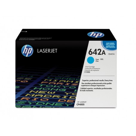 HP 642A Cyan Original LaserJet Toner Cartridge with Smart Printing Technology cartuccia toner 1 pz Originale Ciano (CB401A)