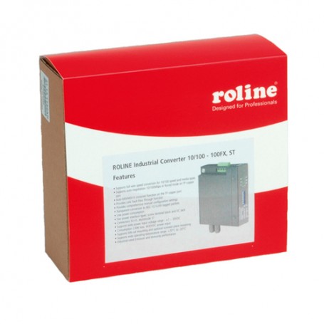 ROLINE Industrial Converter 10/100Base-T - Multimode Optical Fiber, ST convertitore multimediale di rete (21.13.1142)