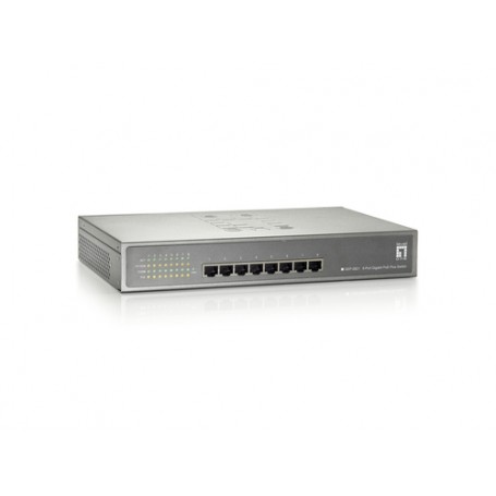 LevelOne GEP-0821 switch di rete Gigabit Ethernet (10/100/1000) Supporto Power over Ethernet (PoE) Grigio (GEP-0821)