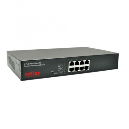 ROLINE PoE Fast Ethernet Switch, 130 W, 8 Ports aaa (21.13.1191)
