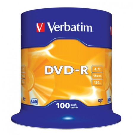 Verbatim DVD-R Matt Silver 4,7 GB 100 pz (43549)