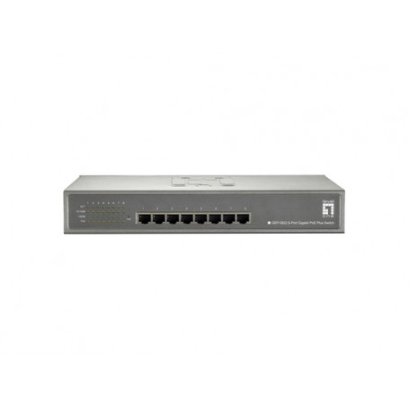 LevelOne GEP-0822 switch di rete Gigabit Ethernet (10/100/1000) Supporto Power over Ethernet (PoE) Grigio (GEP-0822)