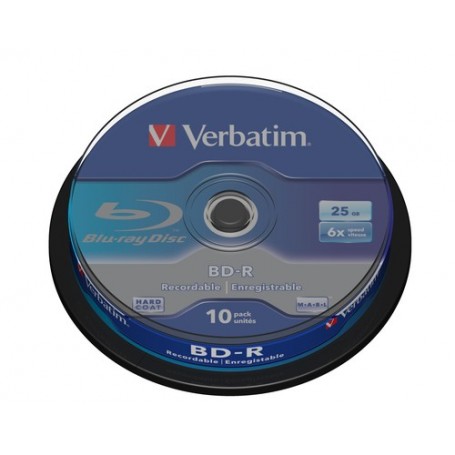 Verbatim BD-R SL 25GB 6 x 10 Pack Spindle 10 pz (43742)