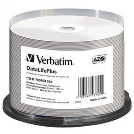 Verbatim DataLifePlus CD-R 700 MB 50 pz (43745)