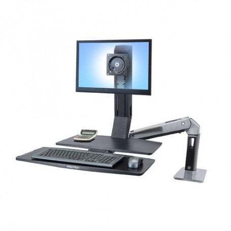 Ergotron WorkFit -A, Single LD @ Worksurface+ 61 cm (24") Nero (24-317-026)