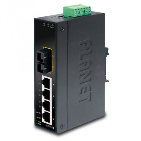 PLANET ISW-511S15 switch di rete Non gestito L2 Fast Ethernet (10/100) Nero (ISW-511S15)