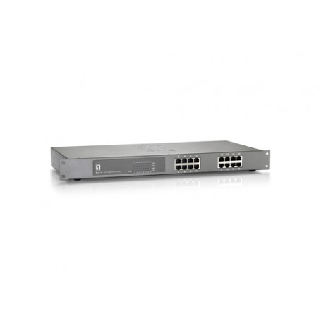 LevelOne GEP-1621 switch di rete Non gestito Gigabit Ethernet (10/100/1000) Supporto Power over Ethernet (PoE) Grigio (GEP-1621)