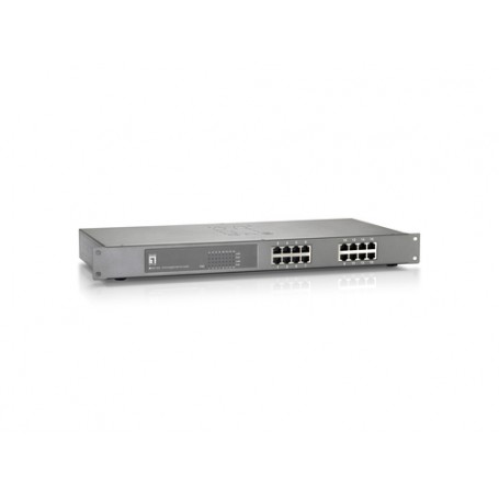 LevelOne GEP-1622 switch di rete Non gestito Gigabit Ethernet (10/100/1000) Supporto Power over Ethernet (PoE) Grigio (GEP-1622)