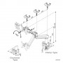 ROLINE LCD Monitor Stand Pneumatic, Desk Clamp, Pivot 2 Joints (17.03.1147)