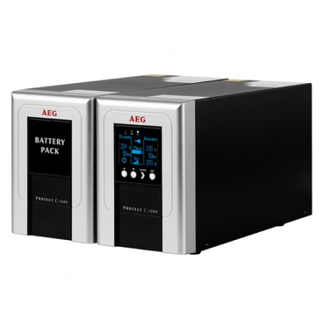 AEG Protect C.1000 + Battery Pack Doppia conversione (online) 1 kVA 800 W 4 presa(e) AC (6000016106)