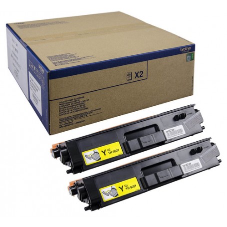 Brother TN-900YTWIN cartuccia toner 2 pz Originale Giallo (TN-900YTWIN)