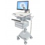 Ergotron StyleView Alluminio, Grigio, Bianco Pannello piatto Carrello multimediale (SV44-1222-2)