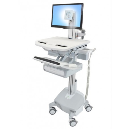 Ergotron StyleView Alluminio, Grigio, Bianco Pannello piatto Carrello multimediale (SV44-1312-2)