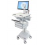 Ergotron StyleView Alluminio, Grigio, Bianco Pannello piatto Carrello multimediale (SV44-1321-2)