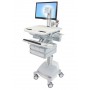 Ergotron StyleView Alluminio, Grigio, Bianco Pannello piatto Carrello multimediale (SV44-1341-2)