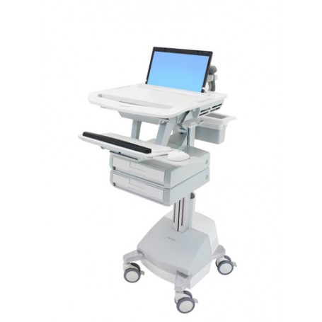 Ergotron StyleView Alluminio, Grigio, Bianco Computer portatile Carrello multimediale (SV44-1121-2)
