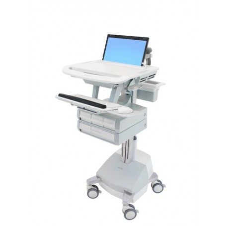 Ergotron StyleView Alluminio, Grigio, Bianco Computer portatile Carrello multimediale (SV44-1141-2)