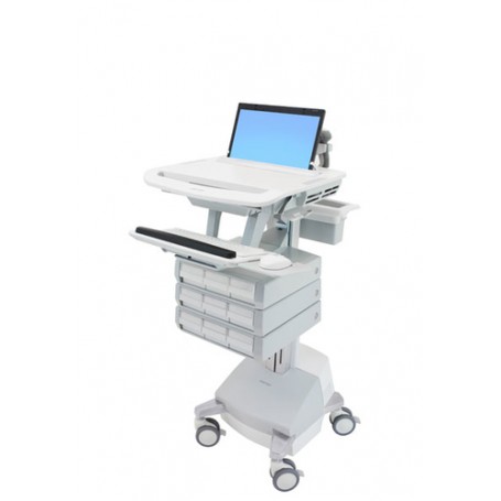 Ergotron StyleView Alluminio, Grigio, Bianco Computer portatile Carrello multimediale (SV44-1191-2)