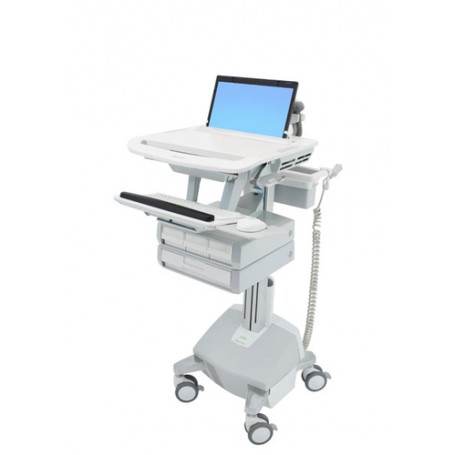 Ergotron StyleView Alluminio, Grigio, Bianco Computer portatile Carrello multimediale (SV44-1142-2)