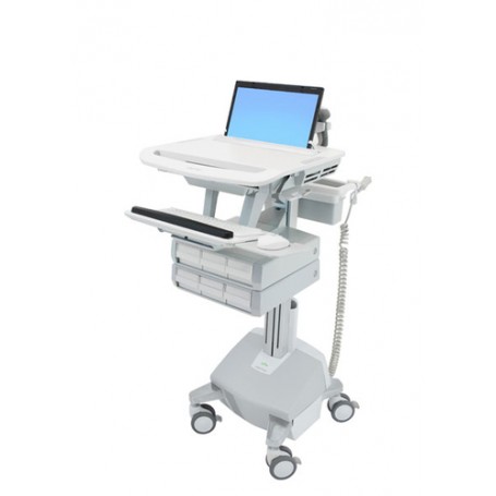 Ergotron StyleView Alluminio, Grigio, Bianco Computer portatile Carrello multimediale (SV44-1162-2)
