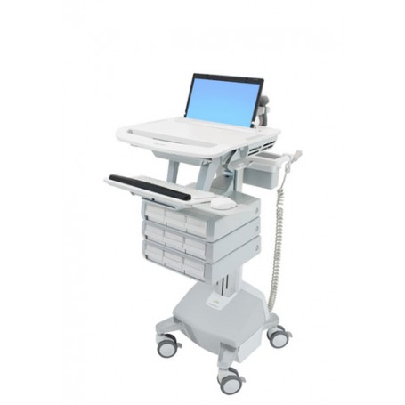 Ergotron StyleView Alluminio, Grigio, Bianco Computer portatile Carrello multimediale (SV44-1192-2)