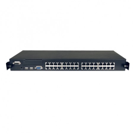 Lindy 39635 switch per keyboard-video-mouse (kvm) Montaggio rack Nero (39635)