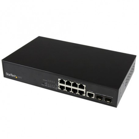 StarTech.com IES101002SFP switch di rete Gigabit Ethernet (10/100/1000) Nero (IES101002SFP)
