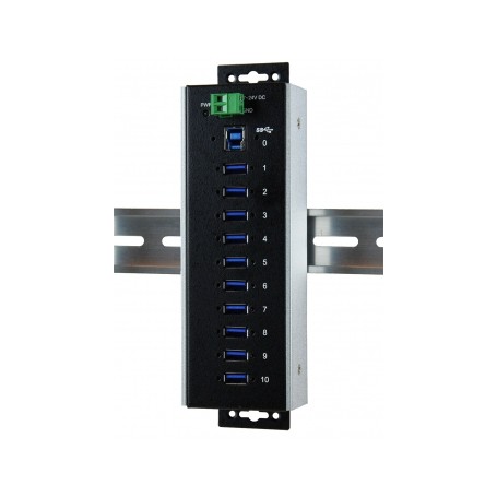 EXSYS EX-1110HMVS-WT hub di interfaccia USB 3.2 Gen 1 (3.1 Gen 1) Type-B 5000 Mbit/s Nero (EX-1110HMVS-WT)