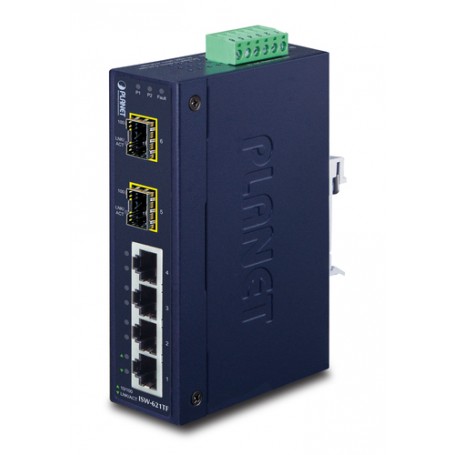 PLANET ISW-621TF switch di rete Non gestito L2 Fast Ethernet (10/100) Blu (ISW-621TF)