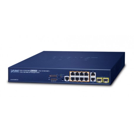 PLANET GS-4210-8P2T2S switch di rete Gestito L2/L4 Gigabit Ethernet (10/100/1000) Supporto Power over Ethernet  (GS-4210-8P2T2S)