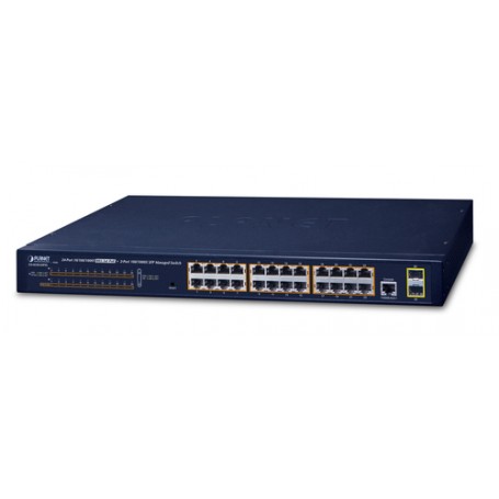 PLANET GS-4210-24P2S switch di rete Gestito L2/L4 Gigabit Ethernet (10/100/1000) Supporto Power over Ethernet (P (GS-4210-24P2S)