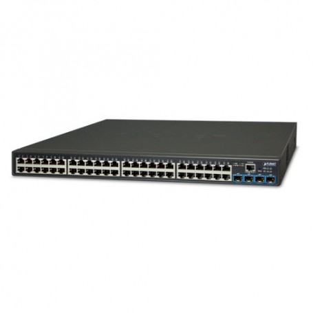PLANET GS-2240-48T4X switch di rete Gestito L2 Gigabit Ethernet (10/100/1000) 1U Nero (GS-2240-48T4X)