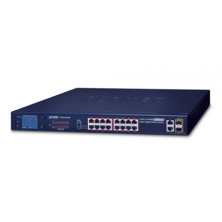 PLANET FGSW-1822VHP switch di rete Non gestito Fast Ethernet (10/100) Supporto Power over Ethernet (PoE) 1U Blu (FGSW-1822VHP)