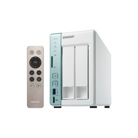 QNAP TS-251A NAS Tower Collegamento ethernet LAN Verde, Bianco N3060 (TS-251A-2G)