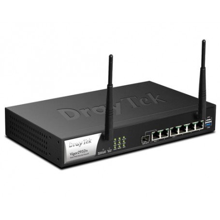 Draytek Vigor2952n router wireless Gigabit Ethernet Banda singola (2.4 GHz) Nero (V2952N)