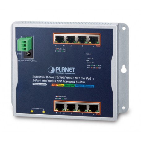 PLANET WGS-4215-8P2S switch di rete Gestito Gigabit Ethernet (10/100/1000) Supporto Power over Ethernet (PoE) Ne (WGS-4215-8P2S)
