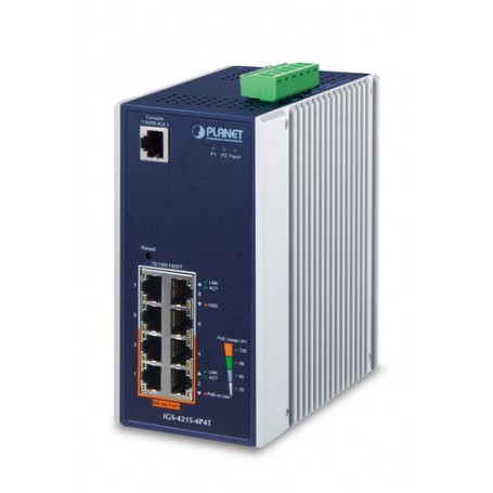 PLANET IGS-4215-4P4T switch di rete Gestito L2/L4 Gigabit Ethernet (10/100/1000) Supporto Power over Ethernet (P (IGS-4215-4P4T)