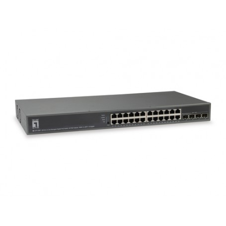 LevelOne GTP-2881 switch di rete Gestito L3 Gigabit Ethernet (10/100/1000) Supporto Power over Ethernet (PoE) Nero (GTP-2881)