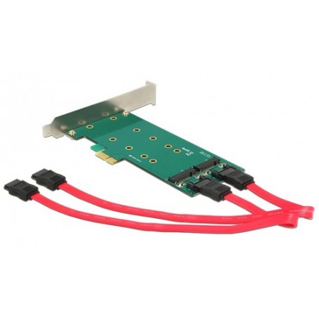 DeLOCK 2x 67-pin M.2 key B - 2x SATA 7-pin scheda di interfaccia e adattatore Interno (89473)