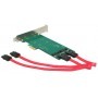 DeLOCK 2x 67-pin M.2 key B - 2x SATA 7-pin scheda di interfaccia e adattatore Interno (89473)