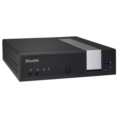Shuttle XPC slim DX3000XA PC/stazione di lavoro DDR3L-SDRAM J3355 mini PC Intel® Celeron® 4 GB 128 GB SSD Nero (DX3000XA)