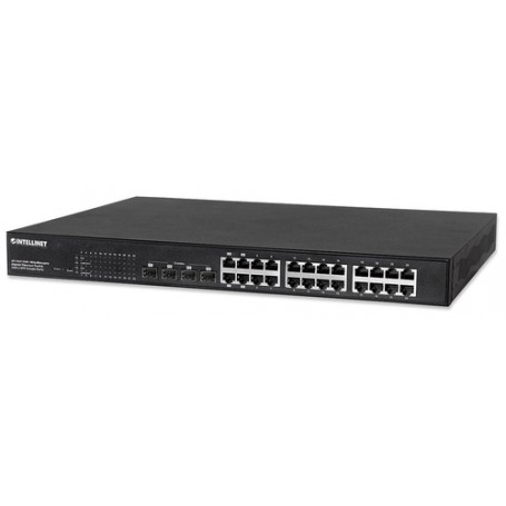Intellinet 561372 switch di rete Gestito Gigabit Ethernet (10/100/1000) Supporto Power over Ethernet (PoE) Nero (561372)