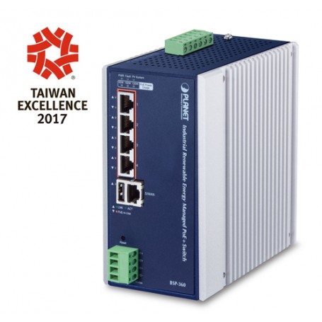 PLANET BSP-360 switch di rete Gestito Gigabit Ethernet (10/100/1000) Supporto Power over Ethernet (PoE) Blu, Bianco (BSP-360)