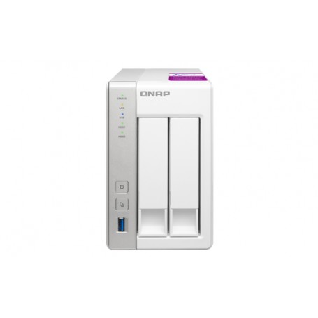 QNAP TS-231P2 NAS Tower Collegamento ethernet LAN Bianco AL314 (TS-231P2-1G)