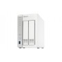 QNAP TS-231P2 NAS Tower Collegamento ethernet LAN Bianco AL314 (TS-231P2-1G)