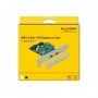 DeLOCK PCI Express x1 Card to 2 x external SuperSpeed USB (USB 3.2 Gen 1) USB Type-C™ female scheda di interfaccia e a (90493)